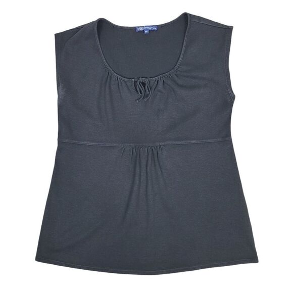 Thyme Maternity Black Scoop Neck Sleeveless T-Shirt Medium - Picture 1 of 13